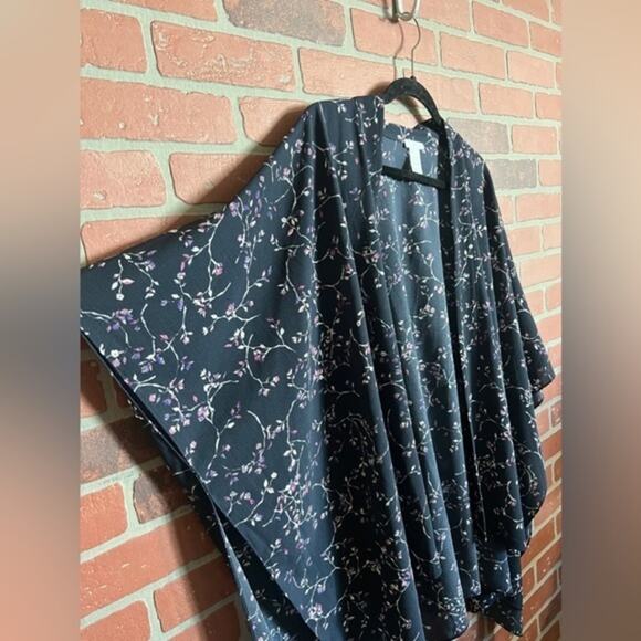 J Jill Blue Floral Kimono - Picture 4 of 7